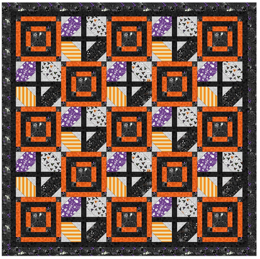 Witchy Woods Quilt Kit Throw 3 designed by Sally Ablett - Lewis & Irene Size 50" x 50"