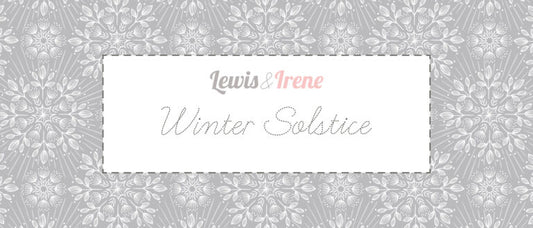 Winter solstice flowers on midnight (with gold metallic) Fabric Collection by Lewis & Irene